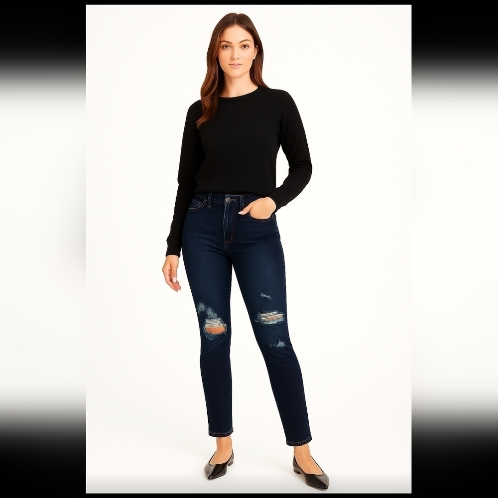Pistola Womens Light Wash Skinny High Rise Distressed Jeans 28